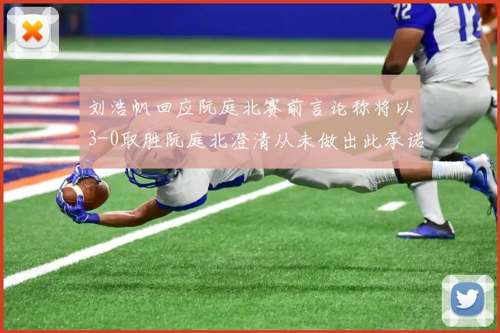 刘浩帆回应阮庭北赛前言论称将以3-0取胜阮庭北澄清从未做出此承诺